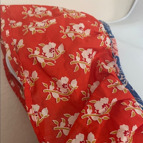 J. Crew Red Floral Ruffle Blouse - Picture 3 of 4